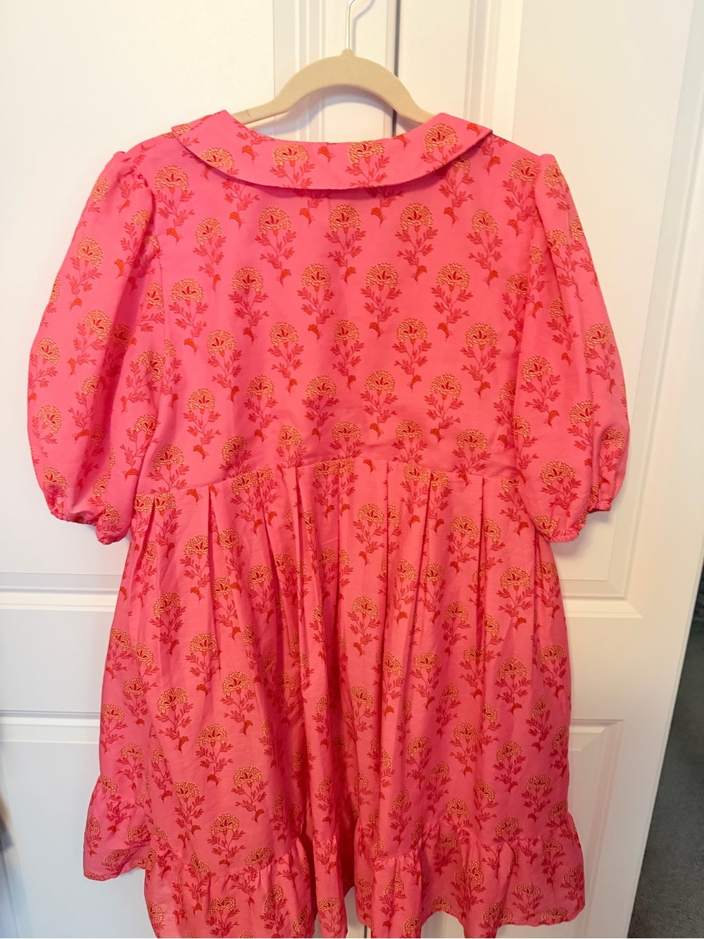 Pink Floral Tiered Babydoll Dress - Picture 5 of 7